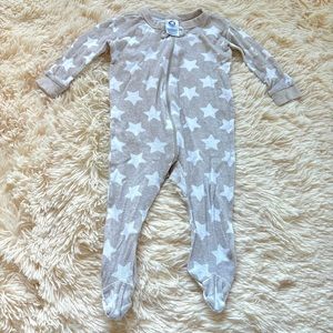 Gerber Beige Stars Footie Pajamas 9 months